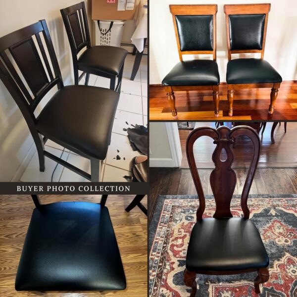SearchI Waterproof PU Leather Seat Covers for Dining Chairs,...