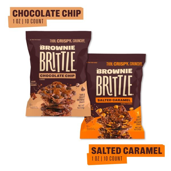 Brownie Brittle – Chocolate Chip & Salted Caramel Thin and C...