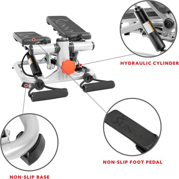 Sunny Health & Fitness Mini Steppers for Exercise at Home, S...