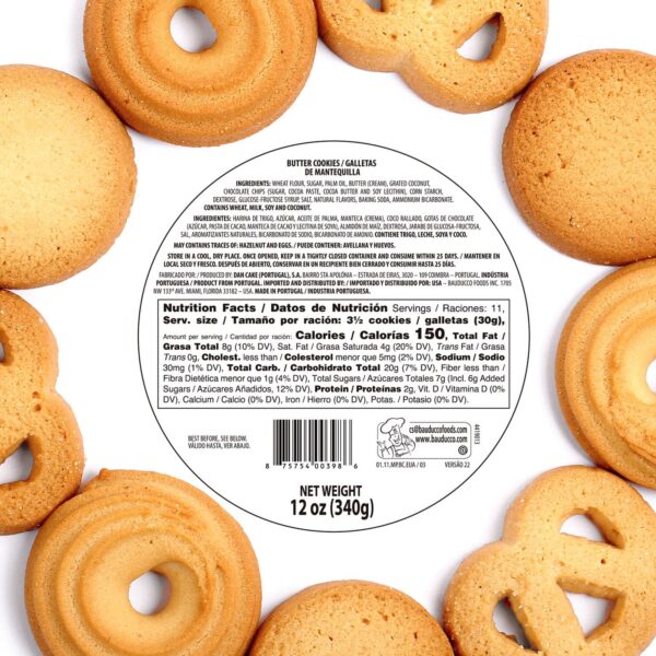 Bauducco Assorted Butter Cookies Tin, 12 oz (Pack of 1) – Tr...