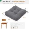 RACE LEAF Indoor Chair Cushions 4 Pack, Tufted Memory Foam D...