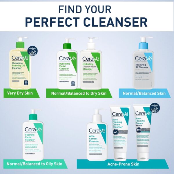CeraVe Foaming Facial Cleanser, Daily Face Wash for Oily Ski...