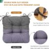 RACE LEAF Indoor Chair Cushions 4 Pack, Tufted Memory Foam D...