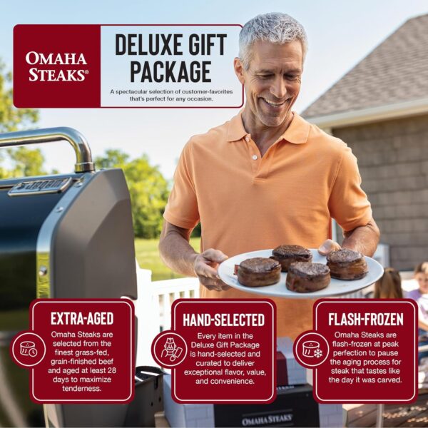 Omaha Steaks Deluxe Gift Package (4 Bacon-Wrapped Filet Mign...