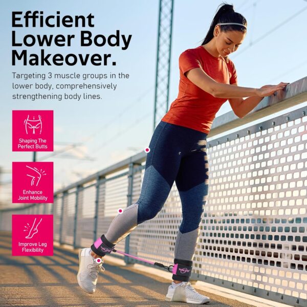 WALITO Ankle Resistance Bands with Cuffs, Exercise Bands for...