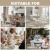 Hiasan 2 Pack Faux Linen Rectangle Tablecloth - Wrinkle and ...