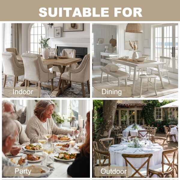 Hiasan 2 Pack Faux Linen Rectangle Tablecloth - Wrinkle and ...