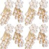 4 Pairs Pearl Shoe Clips Rhinestone Crystal Bridal Shoe Buck...