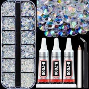 B7000 Clear Glue with 4000PCS Transparent AB Rhinestones for...