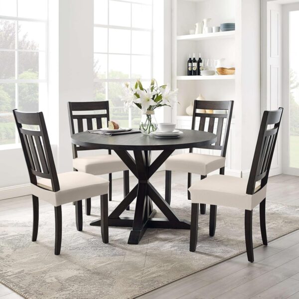Smiry Stretch Jacquard Seat Covers for Dining Room Chairs Se...