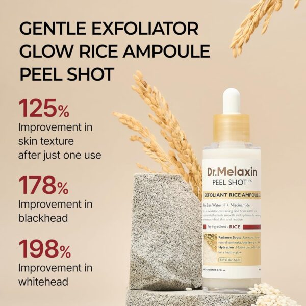 Peel Shot Glow White Rice Peeling Ampoule, Soft Exfoliating ...