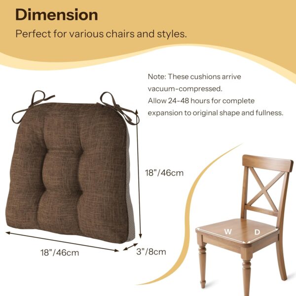 Non Slip Chair Cushions for Dining Chairs Set of 4 Kitchen C...