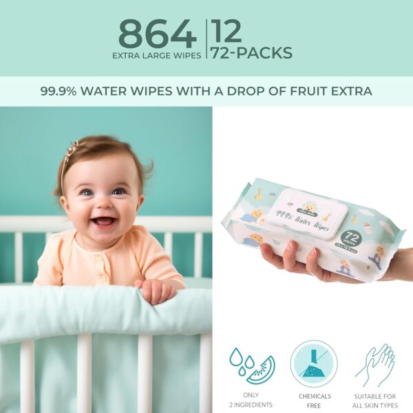 Calm Baby Wipes - 12 Pack Baby Wipes Unscented 99% Bath 864 ...