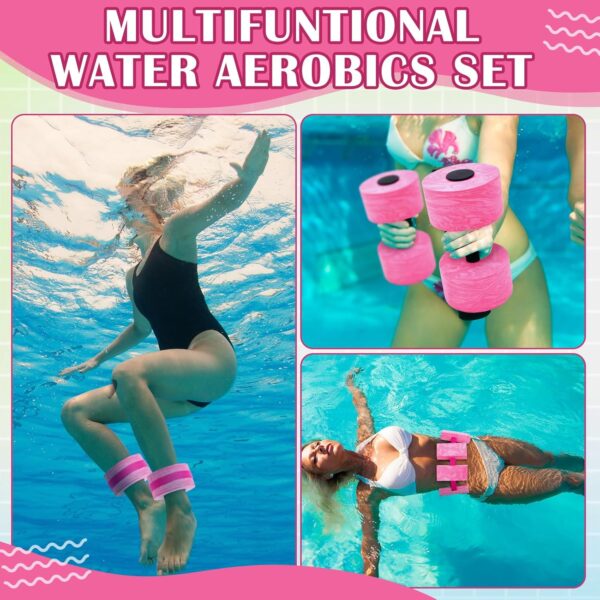 6 Pcs Aquatic Exercise Set Water Aerobics Set with Large Mes...