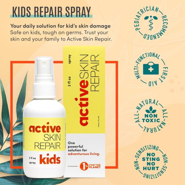 Active Skin Repair Kids First Aid Spray - Non-Toxic & Natura...
