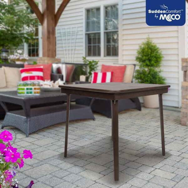 MECO Stakmore Classic Straight Edge Wood Folding Card Table,...