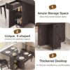 Space Saving Folding Dining Table, Farmhouse Foldable Dining...