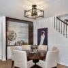 ZGLAOJT 4-Lights Close to Ceiling Light，Black Light Fixture ...
