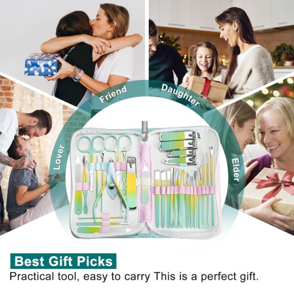 Manicure Set Women Personal Nail Care Kit, 30 in 1 Professio...