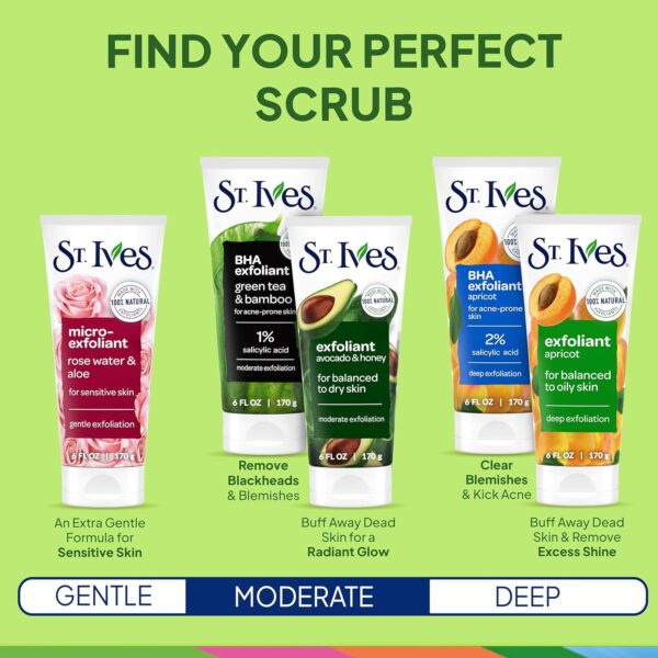 St. Ives Blackhead Clearing Face Scrub, Green Tea, 6 oz