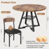 Round Dining Table Set for 4, Kitchen Table and Chairs for 4...