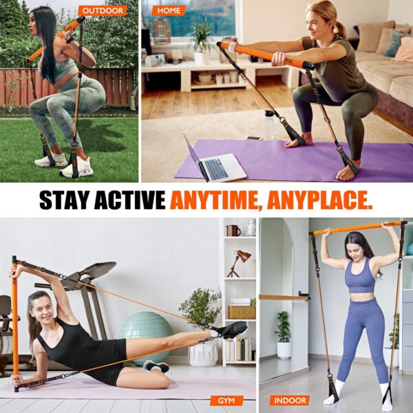 Pilates Bar Kit with Resistance Bands, Pilates Equipment, Mu...