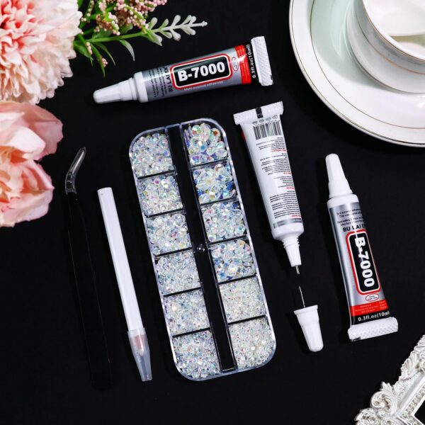 B7000 Clear Glue with 4000PCS Transparent AB Rhinestones for...