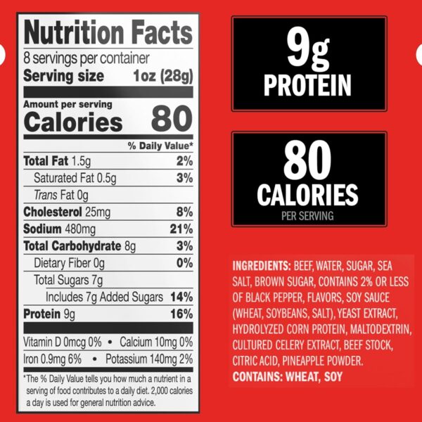 Jack Link's Beef Jerky, Peppered, Half Pounder Large Jerky B...