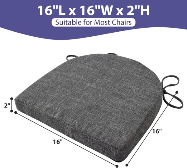 Chair Cushions for Dining Chairs with Ties and Removable Cov...