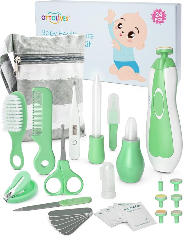 OTTOLIVES Baby Healthcare and Grooming Kit, 24 in 1 Baby Ele...