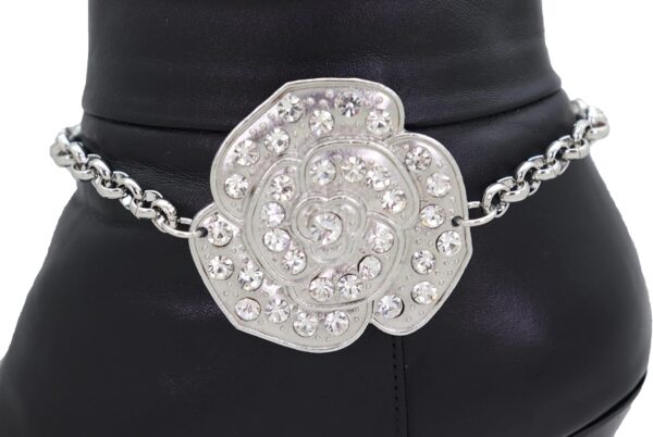 Women Western Fashion Anklet Boot Chains Silver Bling Bracel...