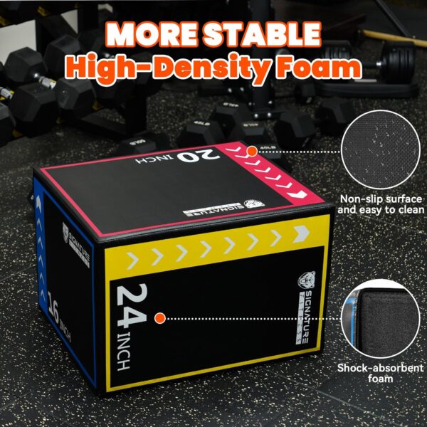 Plyo Box, 3-in-1 Foam Plyometric Jump Box, Box Jump for for ...