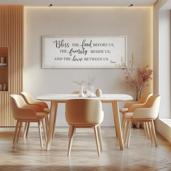 Bless The Food Before Us Home Decor Wall Sign For Family Kit...