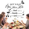 Kitchen Wall Decals Dinner Meal Prayer Wall Stickers Vinyl K...