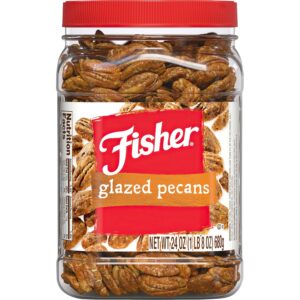 Fisher Snack Glazed Pecans Candied, 24 oz (Pack of 1), Junio...