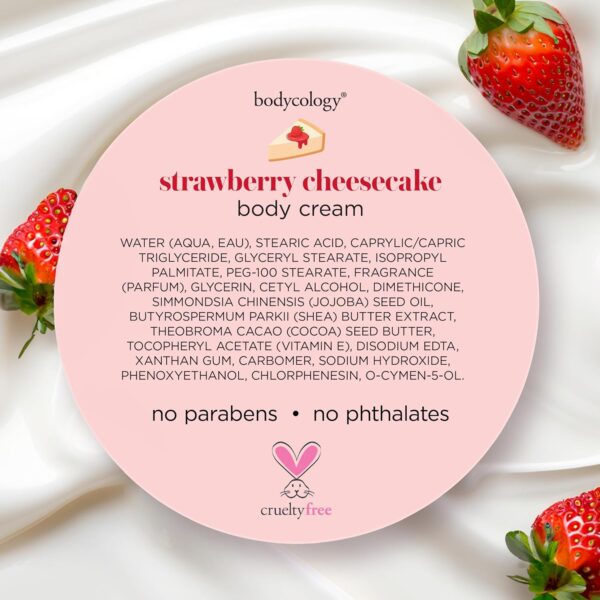 Bodycology Shea Butter Body Cream, Strawberry Cheesecake, 8 ...