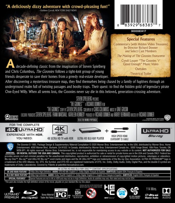Goonies, The (4K Ultra HD + Blu-ray) [4K UHD]