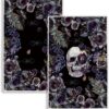Gothic Halloween Kitchen Towels Set of 2,Gothic Skull Roses ...
