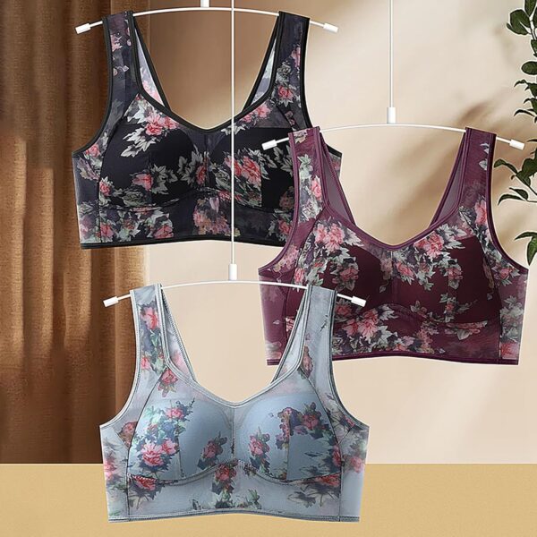 Foxy Seniors Bras for Women, Ellebloom Ice Silk Lace Comfort...