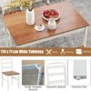Tangkula Dining Table Set for 4, Solid Wood, Farmhouse Dinet...