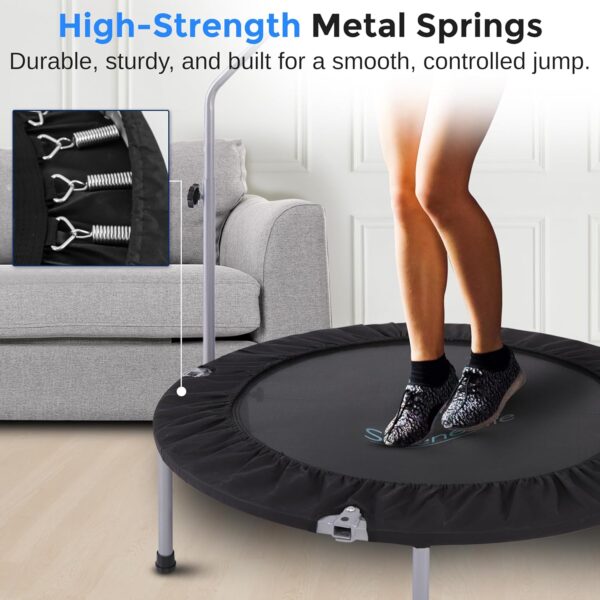 SereneLife 36/40" Foldable Mini Trampoline - Compact Fitness...
