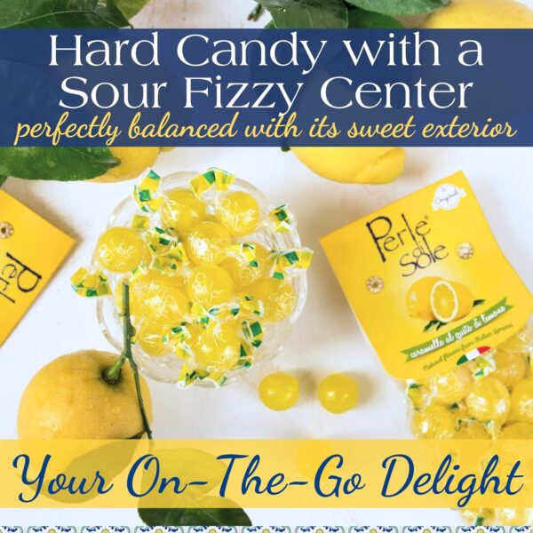 Perle di Sole Italian Lemon Drops Hard Candy Individually Wr...