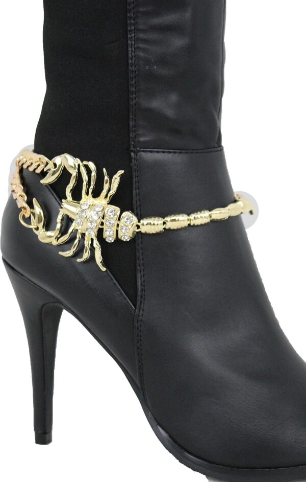 TFJ Women Boot Bracelet Western Fashion Jewelry Gold Metal C...