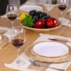 Handmade Boho Placemats Set of 6 - Natural Cotton Burlap and...
