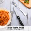 24 Pcs Silverware Set with Steak Knives Service for 4,Stainl...
