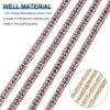 uxcell 1 Yard 3 Rows Rhinestone Chain, 8.5mm Bling Crystal C...