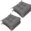 RACE LEAF Indoor Chair Cushions 4 Pack, Tufted Memory Foam D...