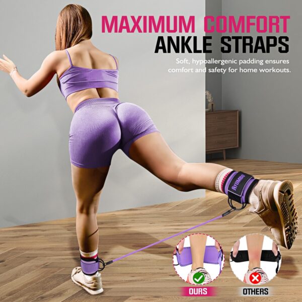 Ankle Resistance Bands with Cuffs, Home Gym Workout Equipmen...