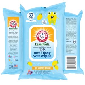Sea Monster Mango Baby Wipes - 30 Count Travel Friendly Face...