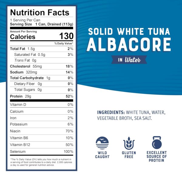 Bumble Bee Solid White Albacore Tuna in Water, 5 oz Can (Pac...